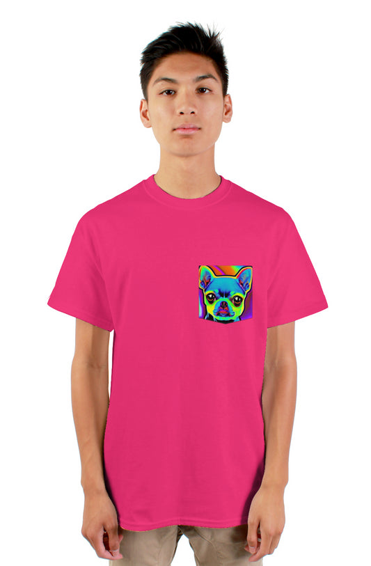 Psychedelic Chihuahua mens tshirt